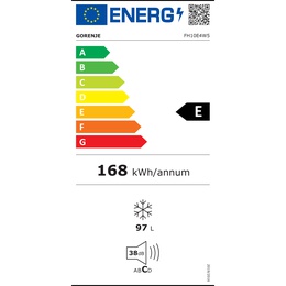  Gorenje Freezer | FH10E4W5 | Energy efficiency class E | Chest | Free standing | Height 85.8 cm | Total net capacity 97 L | White