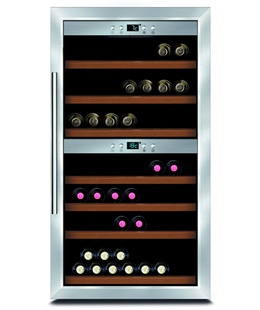  Caso | Wine cooler | Wine Master 66 | Energy efficiency class G | Free standing | Bottles capacity Up to 66 bottles | Cooling type Compressor technology | Stainless steel/Black  Hover