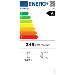  Caso | Barbecue Cooler | S-L | Energy efficiency class A | Free standing | Stainless steel
