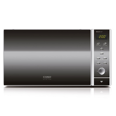 Mikroviļņu krāsns Caso | Microwave Oven with Grill and Convection | MCG 25 Chef | Free standing | 25 L | 900 W | Convection | Grill | Stainless steel/Black