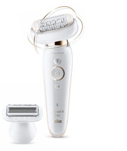 Epilātors Braun | Epilator | Silk-epil 9 Flex SES9002 | Operating time (max) 40 min | Bulb lifetime (flashes) Not applicable | Number of power levels 2 | Wet & Dry | White/Gold  Hover