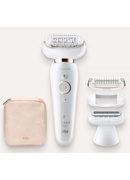 Epilātors Braun | Epilator | Silk-epil 9 Flex SES9002 | Operating time (max) 40 min | Bulb lifetime (flashes) Not applicable | Number of power levels 2 | Wet & Dry | White/Gold Hover