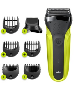  Braun | Shaver | 300BT Shave&Style | Operating time (max) 30 min | Black/Green  Hover