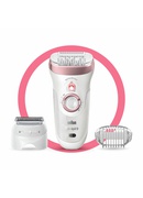 Epilātors Braun | 9-720 Silk-epil 9 | Epilator | Operating time (max)  min | Bulb lifetime (flashes) | Number of power levels | Wet & Dry | White/Pink