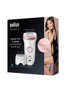 Epilātors Braun | 9-720 Silk-epil 9 | Epilator | Operating time (max)  min | Bulb lifetime (flashes) | Number of power levels | Wet & Dry | White/Pink Hover