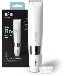 Epilātors Braun | Body Mini Trimmer | BS1000 | Bulb lifetime (flashes) Not applicable | Number of power levels 1 | Wet & Dry | White  Hover