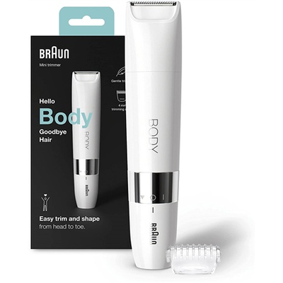 Epilātors Braun | Body Mini Trimmer | BS1000 | Bulb lifetime (flashes) Not applicable | Number of power levels 1 | Wet & Dry | White