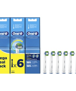 Birste Oral-B Precision Clean Replaceable Toothbrush Heads | Heads | For adults | Number of brush heads included 6 | White  Hover