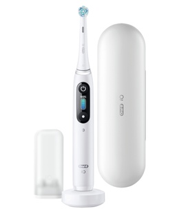 Birste Oral-B | Electric Toothbrush | iO8 Series | Rechargeable | For adults | Number of brush heads included 1 | Number of teeth brushing modes 6 | White Alabaster  Hover