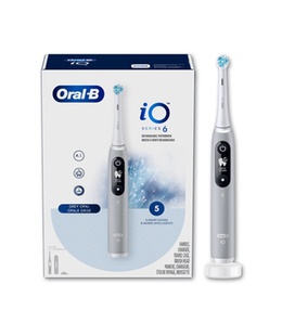 Birste Oral-B | Toothbrush | iO Series 6 | Rechargeable | For adults | Number of brush heads included 1 | Number of teeth brushing modes 5 | Grey Opal  Hover