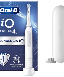 Birste Oral-B | Electric Toothbrush | iO4s | Rechargeable | For adults | Number of brush heads included 1 | Number of teeth brushing modes 4 | White  Hover
