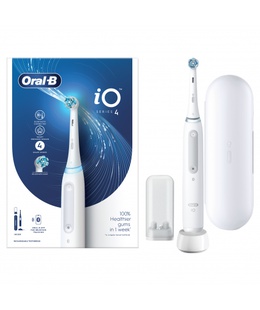 Birste Oral-B | Electric Toothbrush | iO4 | Rechargeable | For adults | Number of brush heads included 1 | Number of teeth brushing modes 4 | Quite White  Hover