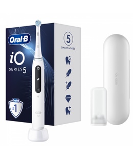 Birste Oral-B | Electric Toothbrush | iO5 | Rechargeable | For adults | Number of brush heads included 1 | Number of teeth brushing modes 5 | Quite White  Hover
