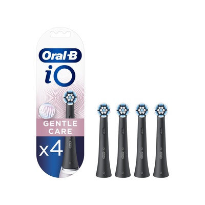 Birste Oral-B | Toothbrush replacement | iO Gentle Care | Heads | For adults | Number of brush heads included 4 | Number of teeth brushing modes Does not apply | Black