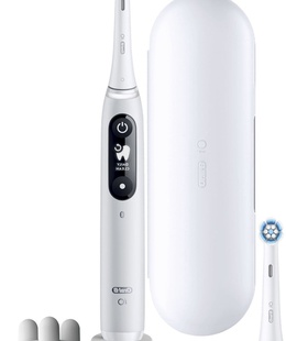 Birste Oral-B Electric Toothbrush | iO6 | Rechargeable | For adults | Number of brush heads included 1 | Number of teeth brushing modes 5 | White  Hover