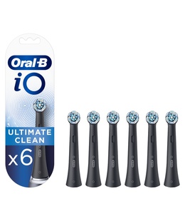 Birste Oral-B | Toothbrush replacement | iO Ultimate Clean | Heads | For adults | Number of brush heads included 6 | Number of teeth brushing modes Does not apply | Black  Hover