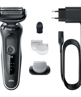  Braun | Shaver | 51-W1600s | Operating time (max) 50 min | Wet & Dry | Black/White  Hover