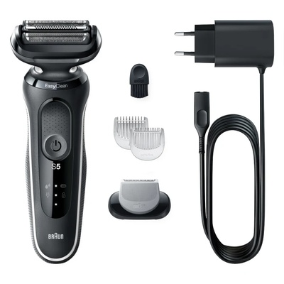  Braun | Shaver | 51-W1600s | Operating time (max) 50 min | Wet & Dry | Black/White