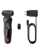 Braun | Shaver | 51-R1000s | Operating time (max) 50 min | Wet & Dry | Black/Red