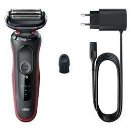  Braun | Shaver | 51-R1000s | Operating time (max) 50 min | Wet & Dry | Black/Red