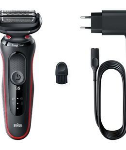  Braun | Shaver | 51-R1000s | Operating time (max) 50 min | Wet & Dry | Black/Red  Hover