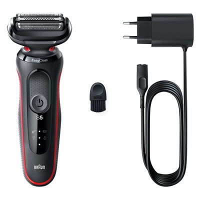  Braun | Shaver | 51-R1000s | Operating time (max) 50 min | Wet & Dry | Black/Red