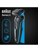  Braun | Shaver | 51-M1000S | Operating time (max) 50 min | Wet & Dry | Lithium Ion | Black/Blue Hover