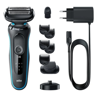  Braun | Shaver | 51-M4500cs | Operating time (max) 50 min | Wet & Dry | Black/Blue