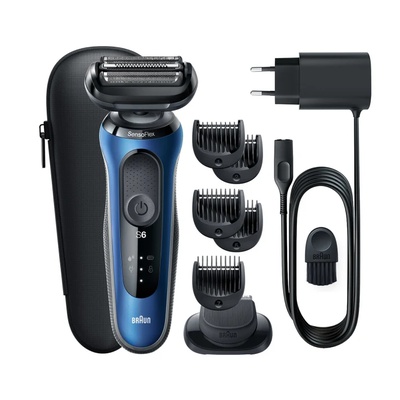  Braun | Shaver | 61-B1500s | Operating time (max) 50 min | Wet & Dry | Blue/Black