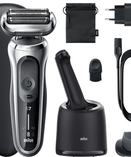 Braun | Shaver | 71-S7200cc | Operating time (max) 50 min | Wet & Dry | Silver/Black  Hover