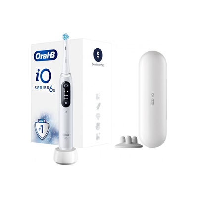 Birste Oral-B Electric Toothbrush | iO6 | Rechargeable | For adults | Number of brush heads included 1 | Number of teeth brushing modes 5 | White