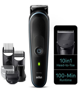  Braun | All-in-one trimmer | MGK5445 | Cordless | Number of length steps 13 | Black/Blue  Hover