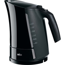 Tējkanna Braun | WK 300 | Standard kettle | 2200 W | 1.7 L | Plastic | 360° rotational base | Black