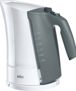 Tējkanna Braun | WK 300 | Standard kettle | 2200 W | 1.7 L | Plastic | 360° rotational base | White  Hover
