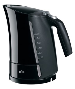 Tējkanna Braun | Kettle | WK500BK Multiquick 5 | Standard | 3000 W | 1.7 L | Plastic | 360° rotational base | Black  Hover