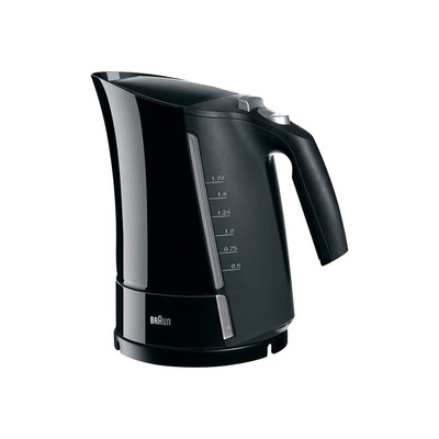 Tējkanna Braun | Kettle | WK500BK Multiquick 5 | Standard | 3000 W | 1.7 L | Plastic | 360° rotational base | Black