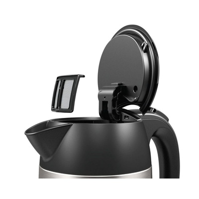 Tējkanna Bosch | Kettle | DesignLine TWK3P420 | Electric | 2400 W | 1.7 L | Stainless steel | 360° rotational base | Black/Stainless Steel