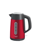 Tējkanna Bosch | Kettle | DesignLine TWK4P434 | Electric | 2400 W | 1.7 L | Stainless steel | 360° rotational base | Red/Black Hover