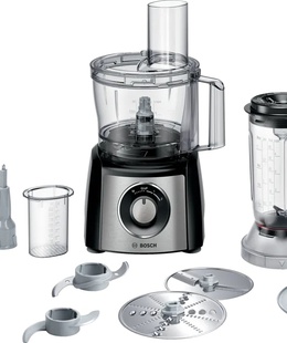 Virtuves kombains Bosch | Food Processor MultiTalent 3 Plus | MCM3PM386 | 900 W | Number of speeds 2 | Bowl capacity 2.3 L | Black/Stainless steel  Hover