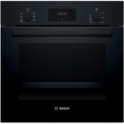 Cepeškrāsnis Bosch Oven | HBF133BA1 | 66 L | Electric | EcoClean | Knobs | Height 59.5 cm | Width 59.4 cm | Black