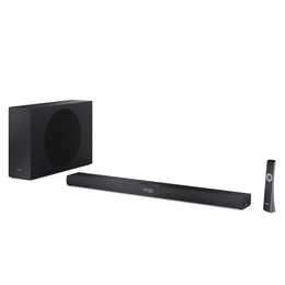  Sharp 2.1ch Ultra-slim Dolby Atmos/DTS Virtual: X Soundbar with Wireless Subwoofer | HT-SBW320 | 360 W | Bluetooth | Black | Wireless connection