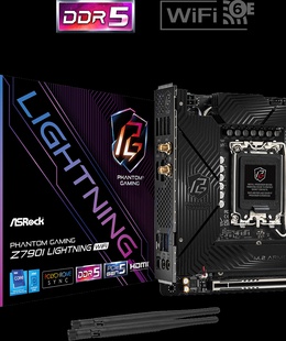 ASRock | Z790I LIGHTNING WIFI | Processor family Intel | Processor socket LGA1700 | DDR5 | Supported hard disk drive interfaces SATA  Hover