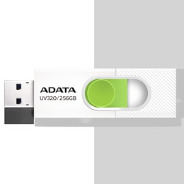  ADATA | USB Flash Drive | UV320 | 256 GB | USB 3.2 Gen1 | White/Green