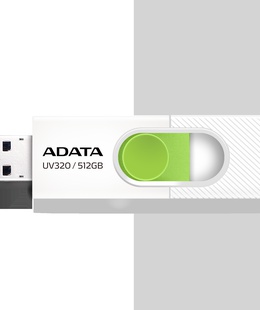  ADATA | USB Flash Drive | UV320 | 512 GB | USB 3.2 Gen1 | White/Green  Hover