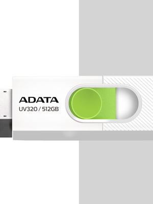  ADATA | USB Flash Drive | UV320 | 512 GB | USB 3.2 Gen1 | White/Green  Hover