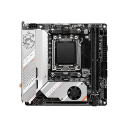  MSI | MPG B650I EDGE WIFI | Processor family AMD | Processor socket AM5 | DDR5 DIMM | Memory slots 2 | Supported hard disk drive interfaces 	SATA