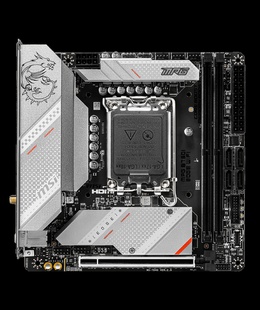  MSI | MPG B760I EDGE WIFI | Processor family Intel | Processor socket  LGA1700 | DDR5 DIMM | Memory slots 2 | Supported hard disk drive interfaces SATA  Hover
