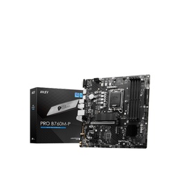  MSI | PRO B760M-P | Processor family Intel | Processor socket  LGA1700 | DDR5 DIMM | Memory slots 4 | Supported hard disk drive interfaces 	SATA