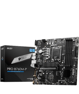  MSI | PRO B760M-P | Processor family Intel | Processor socket  LGA1700 | DDR5 DIMM | Memory slots 4 | Supported hard disk drive interfaces 	SATA  Hover