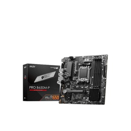  MSI | PRO B650M-P | Processor family AMD | Processor socket AM5 | DDR5 | Memory slots 4 | Supported hard disk drive interfaces 	SATA